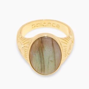 Gorjana Power Gemstone Ring For Balance In Gold/labradorite